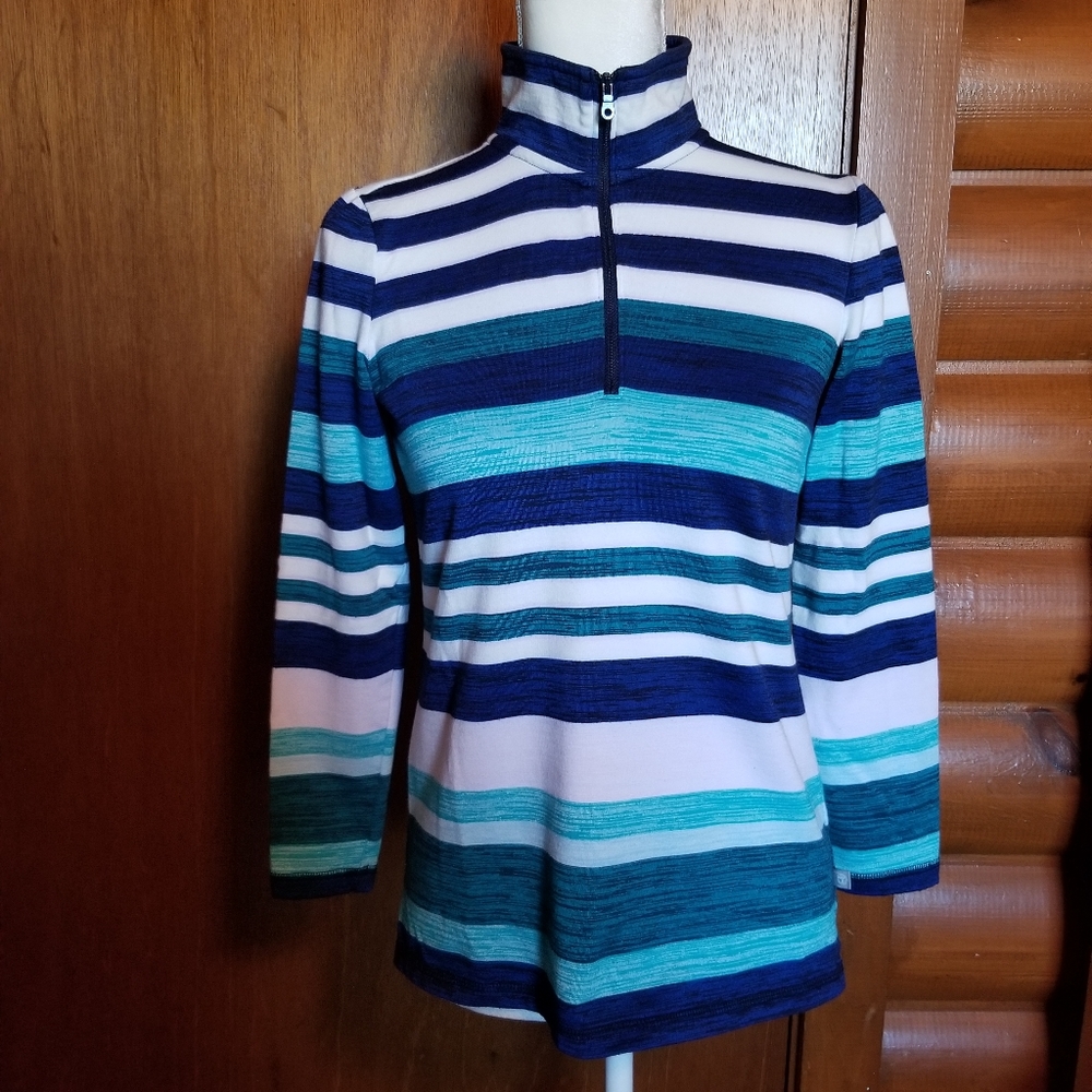 T by Talbots Long Sleeve Multicolored Striped Shirt Sz P